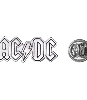 Пин (значок) фигурный AC/DC (лого цвет стальной)