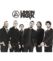Плакат Linkin Park (фото группы на белом фоне)