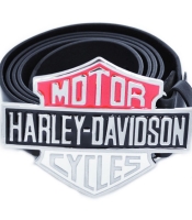 Пряжка Harley-Davidson (цветное лого), Комплект поставки товара Пряжка + ремень (натуральная кожа)