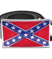 Пряжка Флаг Конфедерации, Комплект поставки товара Пряжка + ремень (натуральная кожа)