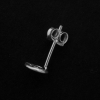 Серьга-гвоздик Скрипичный ключ (серебро, 925 проба)