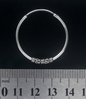 Серьга, кольцо с узором большое (eas-059)