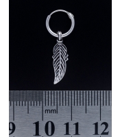 Серьга, кольцо с индейским пером (eas-032)