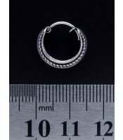 Серьга, кольцо пиратское с узором (eas-039)