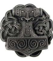 Пряжка Молот тора (скандинавське плетіння), Комплект поставки товара Пряжка + ремень (натуральная кожа)