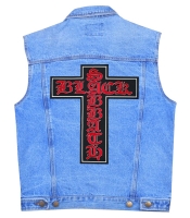 Нашивка термо Black Sabbath (red logo on the cross) наспинна (thps-017)