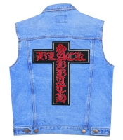 Нашивка термо Black Sabbath (red logo on the cross) наспинна (thps-017)