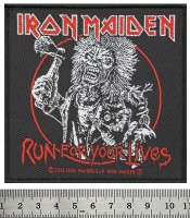 Нашивка ткана IRON MAIDEN - RUN FOR YOUR LIVES (ofp-430)