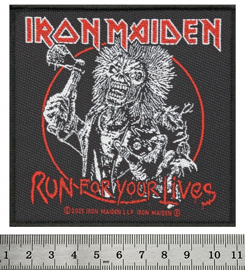 Нашивка ткана IRON MAIDEN - RUN FOR YOUR LIVES (ofp-430)