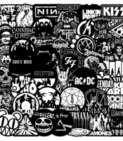 Набір стікерів Rock and Metal Legends (stk-103), 54 шт.
