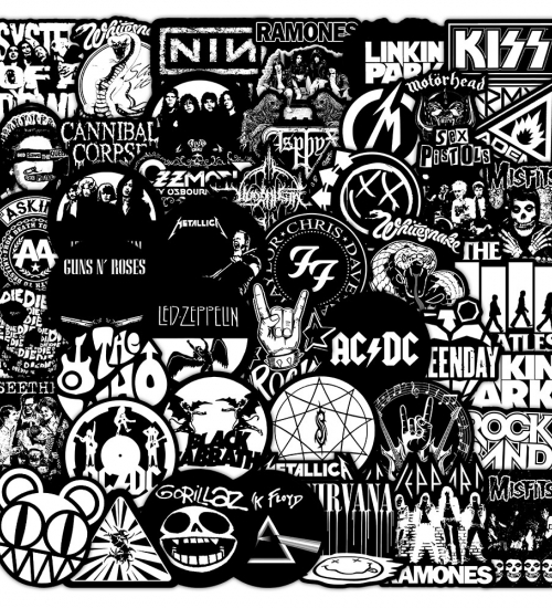 Набір стікерів Rock and Metal Legends (stk-103), 54 шт.