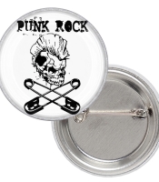 Значок Punk Rock (череп с булавками)
