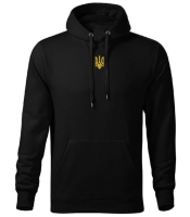 Худі чорне з вишитим Тризубом