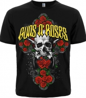 Футболка Guns'n'Roses (крест из роз)