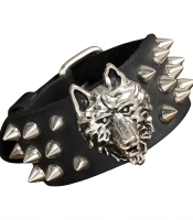 Браслет Голова Вовка та шипи BL-182