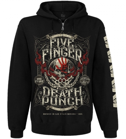 Худі Five Finger Death Punch (100% Pure Brewed in Las Vegas) на блискавці