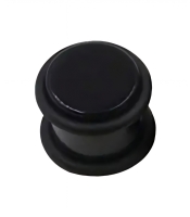Плаг з гумовим фіксатором (акрил, колір чорний, 12мм) p-005