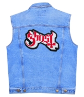 Нашивка термо Ghost (red logo) наспинна (thps-061)