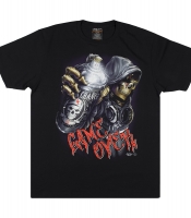 Футболка Скелет-граффитчик (Game over) (3D, светится в темноте)