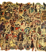 Набор стикеров Old School Tattoo-2 (stk-024) (50 шт.)