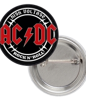 Значок AC/DC "High Voltage" (black)