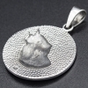 Кулон Голова ворона в рунічному колі (срібло, 925 проба) (sp-235)
