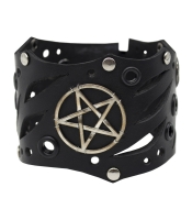 Браслет Стімпанк Pentagram чорний bsp-61