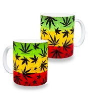 Чашка Cannabis (black leaves)