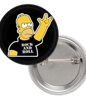Значок Homer Simpson - Rock'N'Roll