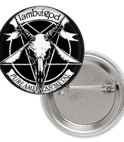 Значок Lamb Of God "Pure American Metal" (pentagram)