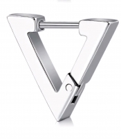 Сережка хард обманка Трикутник (мед.сталь, колір сталевий) ea-155