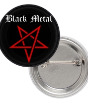 Значок Black metal (red pentagram)