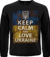 Футболка з довгим рукавом Keep Calm and Love Ukraine