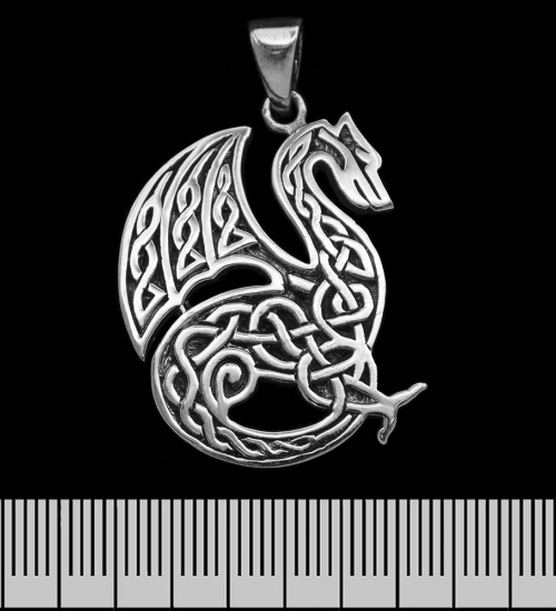 Кулон Дракон кельтский узор (серебро, 925 проба) Кулон Дракон кельтский узор (серебро, 925 проба)