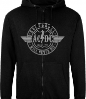 Худі на блискавці Just Hoods - AC/DC "Rock & Roll Will Never Die"