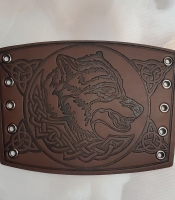 Наруч Голова вовка у колі (трикветр) коричневий