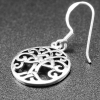 Сережка-гачок Дерево Життя (срібло, 925 проба) (ehs-041)