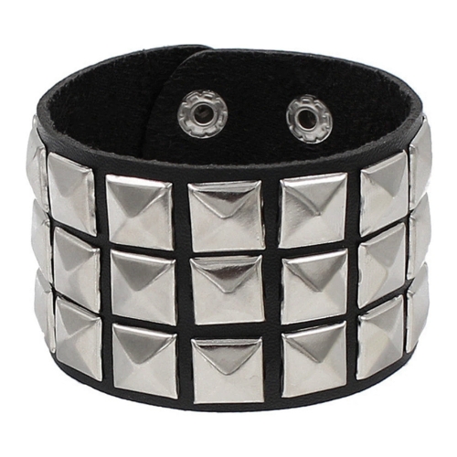 Браслет три ряди піраміди (bpu-006)