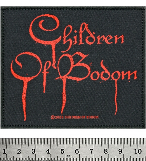 Нашивка ткана CHILDREN OF BODOM - BLOOD LOGO (ofp-431)