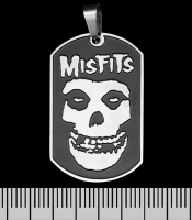 Кулон Misfits (The Crimson Ghost), чорний жетон (ptsb-212)