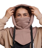 Баф з капюшоном бежевий