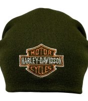 Шапка с вышивкой Harley-Davidson олива