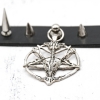 Шкіряний чокер Пентаграма Бафомета з шипами (csl-016)