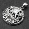 Кулон Драккар з вікінгами (срібло, 925 проба) (sp-204)
