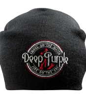 Шапка с вышивкой Deep Purple черная