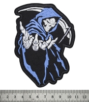 Нашивка Смерть з косою у синьому савані