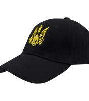 Бейсболка Тризуб (жовтий Тризуб візерунок, чорна) uac-011