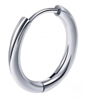 Сережка-кільце хард обманка велике (хір.сталь, колір сталевий, 21мм) ea-061