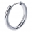 Сережка-кільце хард обманка велике (хір.сталь, колір сталевий, 21мм) ea-061