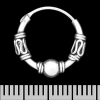 Сережка, кільце з візерунком (eas-095)